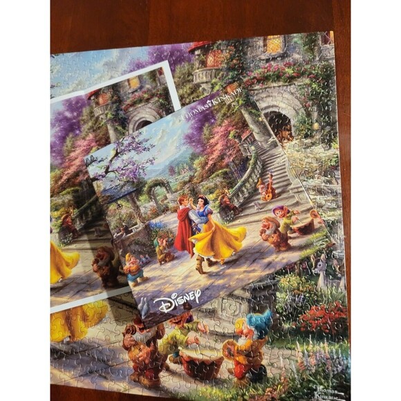 Thomas Kinkade Disney Snow White Dancing in the Sunlight 750 Piece Jigsaw Puzzle - Picture 1 of 7